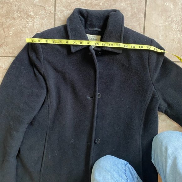 LL Bean Long Black Coat - Picture 7 of 10